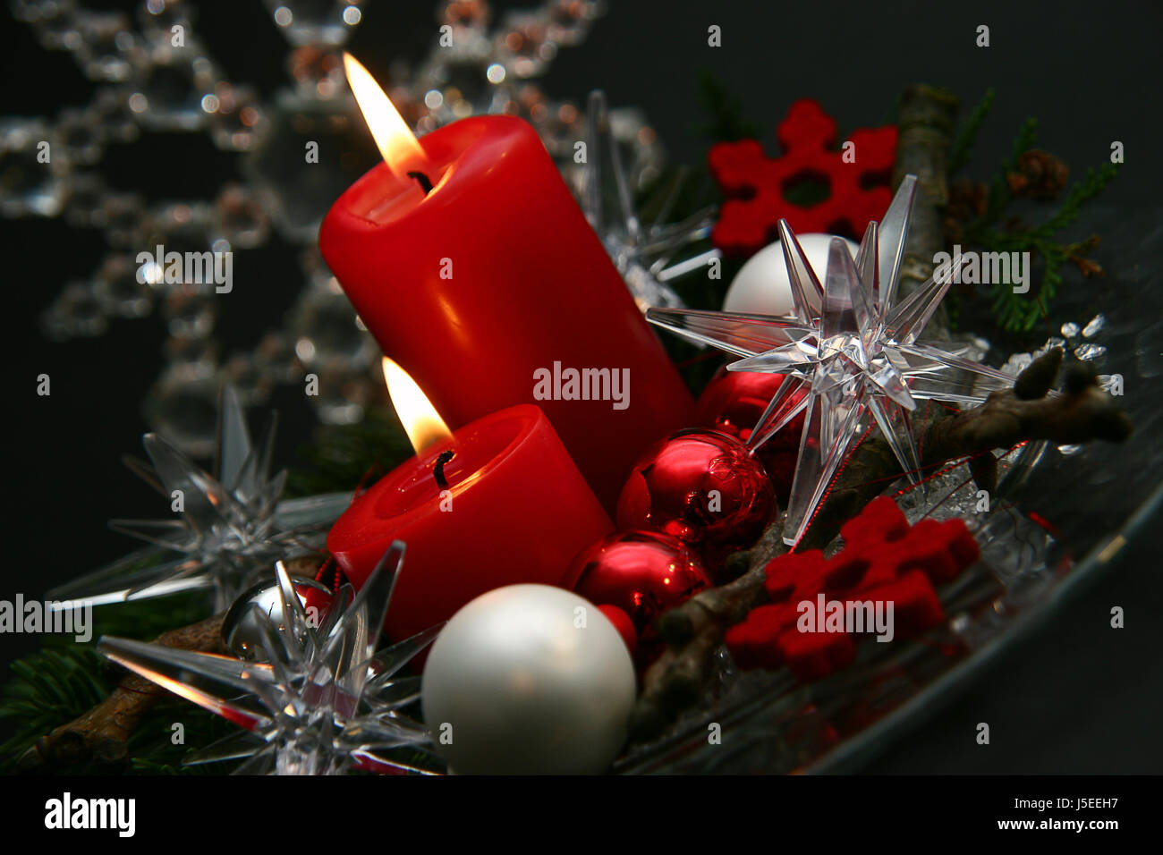 Shine brilla luminosa luce della Lucent Technologies serena roccaforte luminosa candela verde avvento Foto Stock