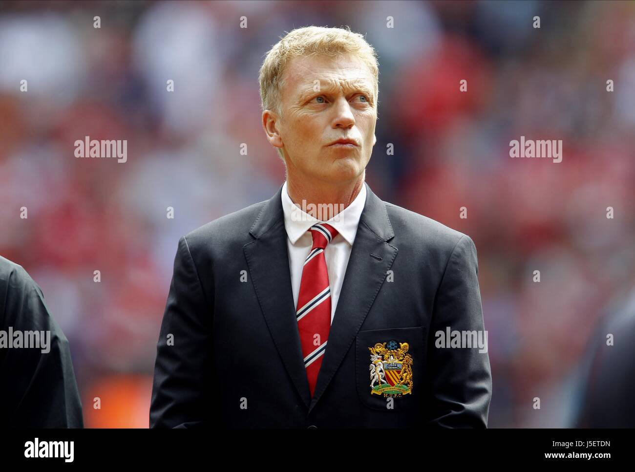 DAVID MOYES MANCHESTER UNITED FC MANAGER lo stadio di Wembley a Londra Inghilterra 11 Agosto 2013 Foto Stock