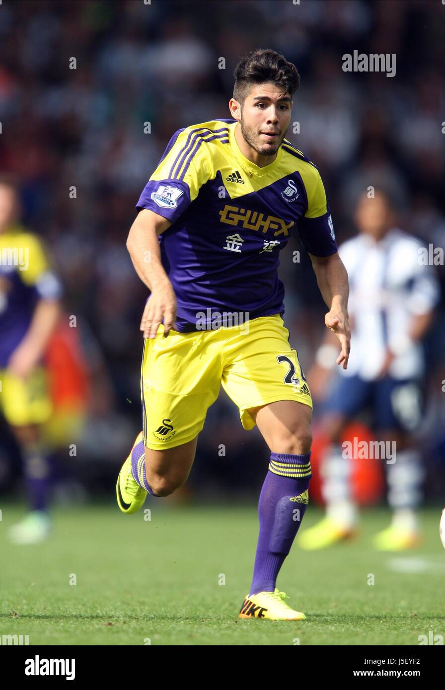 ALEJANDRO POZUELO Swansea City FC Swansea City FC THE HAWTHORNS West Bromwich Inghilterra 01 Settembre 2013 Foto Stock