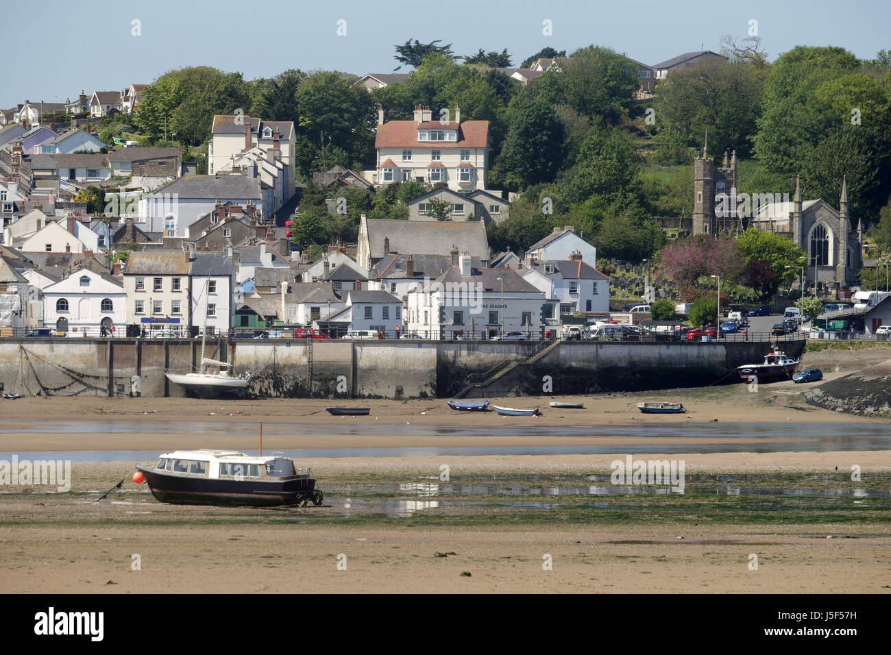 North Devon cittadina balneare di Appledore visto dal Instow Foto Stock