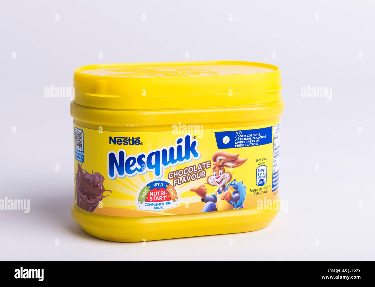 Frappè al cioccolato Nesquik Foto Stock