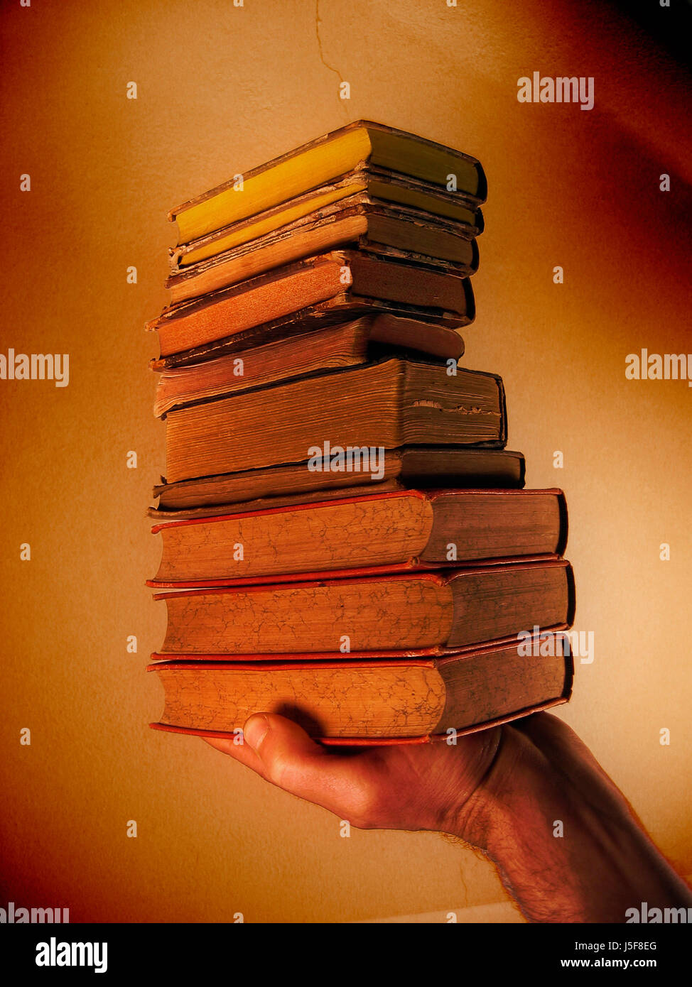 Istruzione mano anticamente imparare libreria Libri di università istituto di istruzione Foto Stock