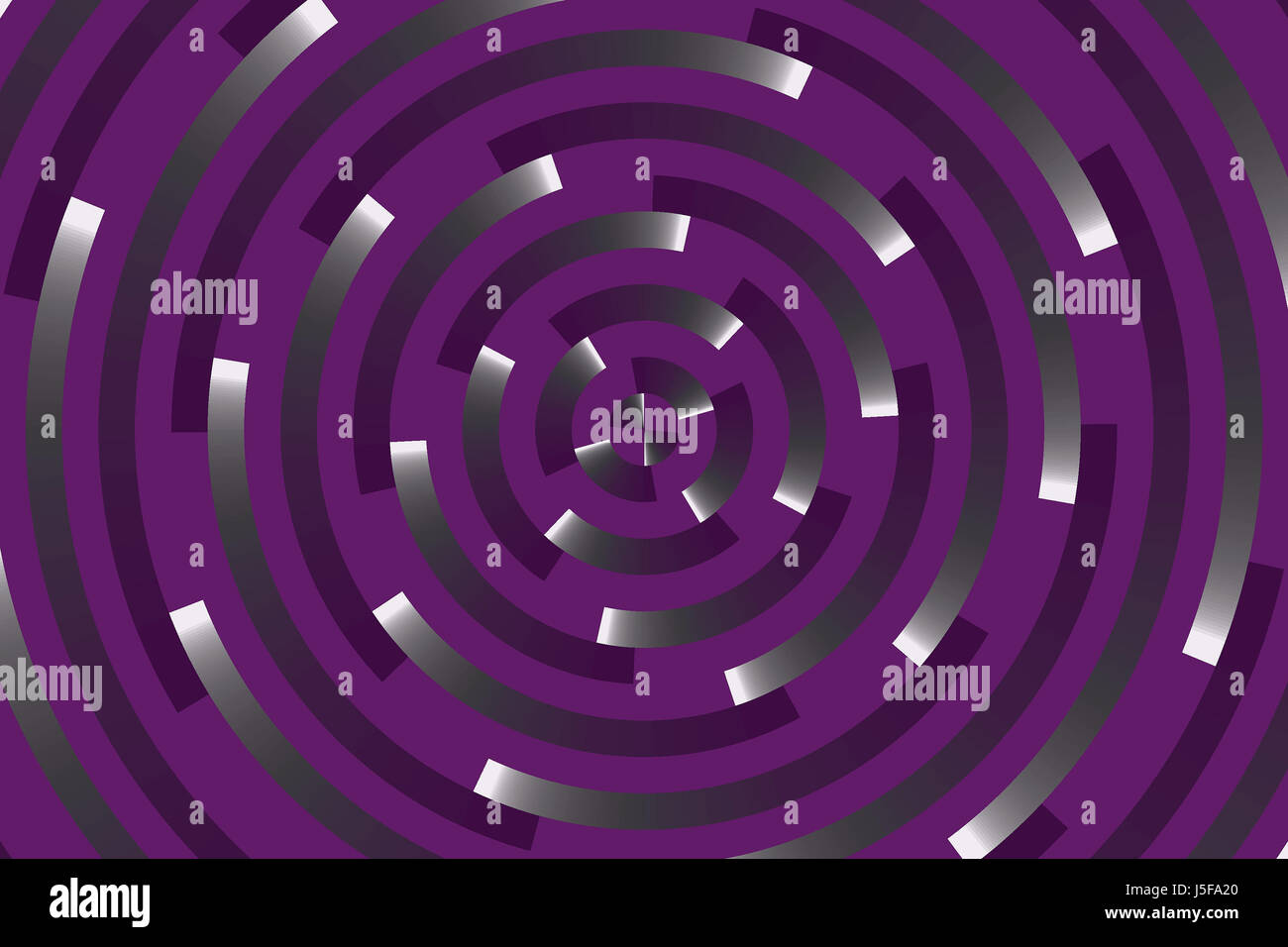 Nero jetblack swarthy deep black silver violet a spirale forma di fantasia Foto Stock