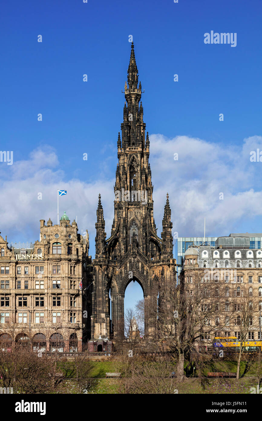 Monumento di Scott Edinburgh Waverley Station Foto Stock