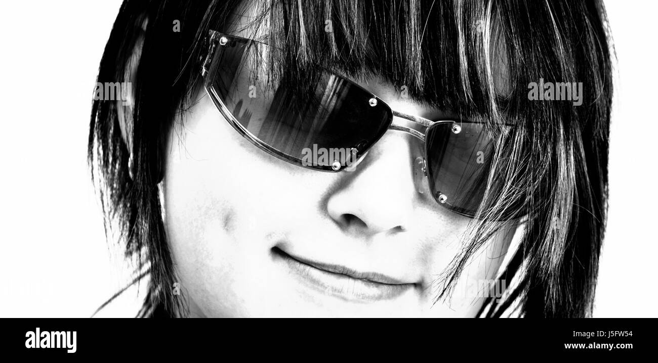 Signora giovane nel sw Foto Stock