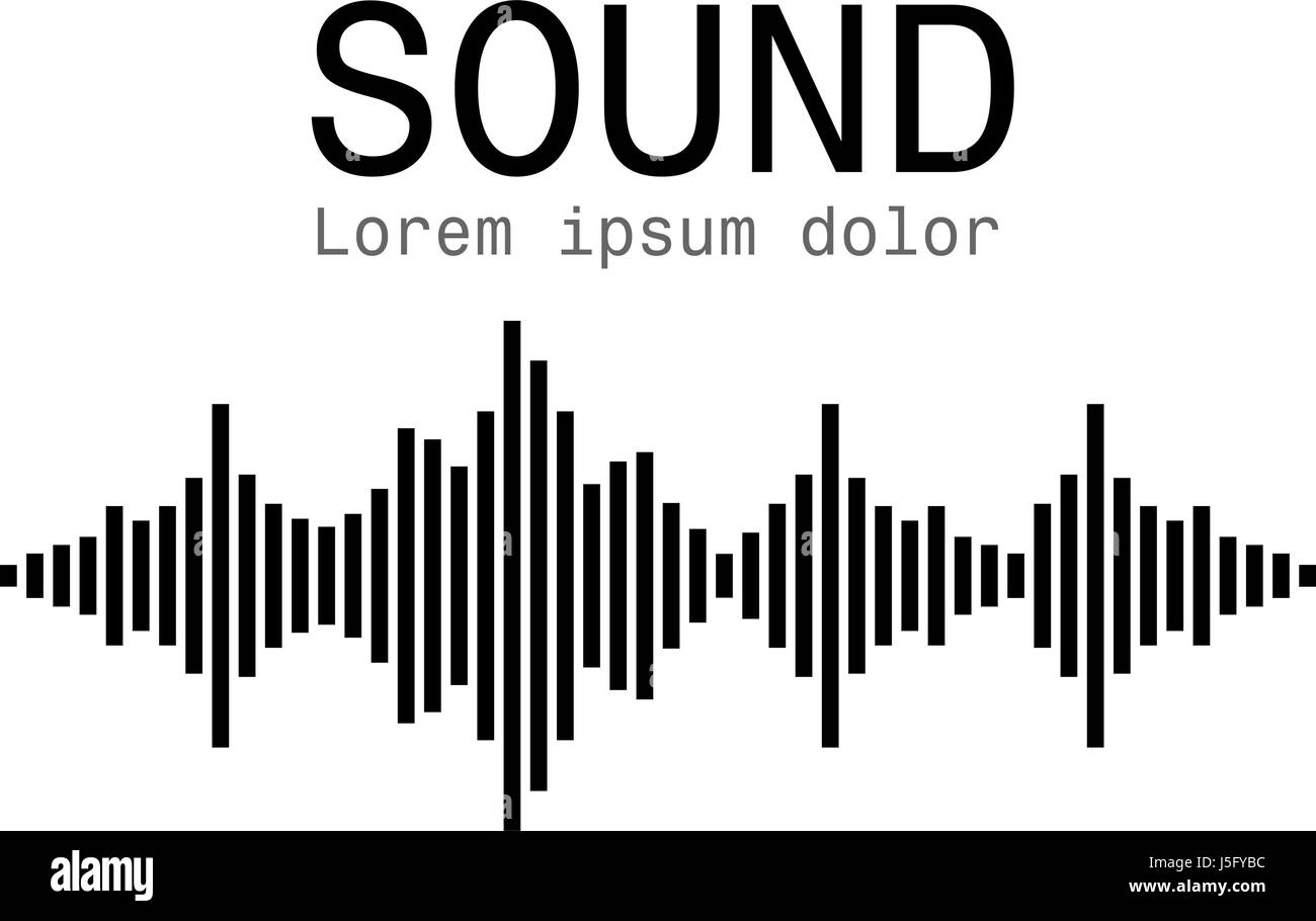 Vettore di onde sonore. Musica equalizzatore digitale. Tecnologia audio Illustrazione Vettoriale