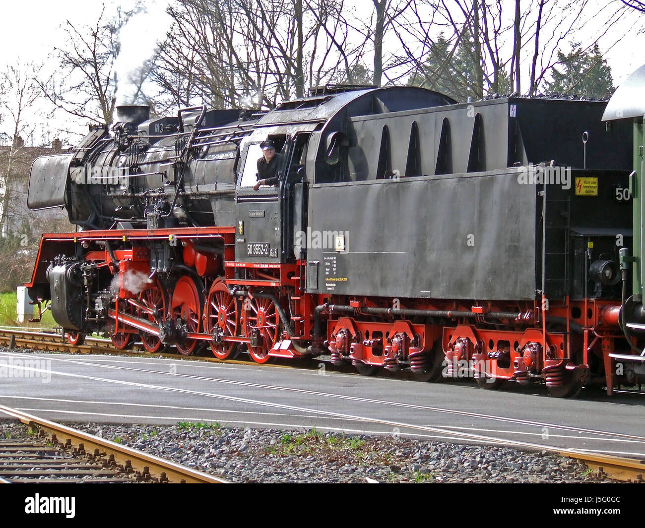 Locomotore ferroviario treno motore materiale rotabile veicolo dei mezzi di guida di viaggio Foto Stock