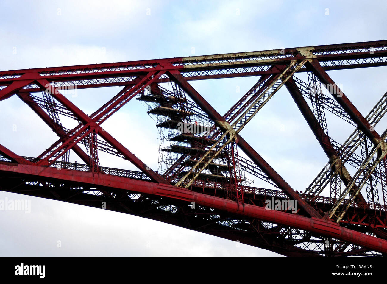 Ponte in acciaio tracce Inghilterra impalcatura monumentale ponteggi Scozia Scotland Foto Stock