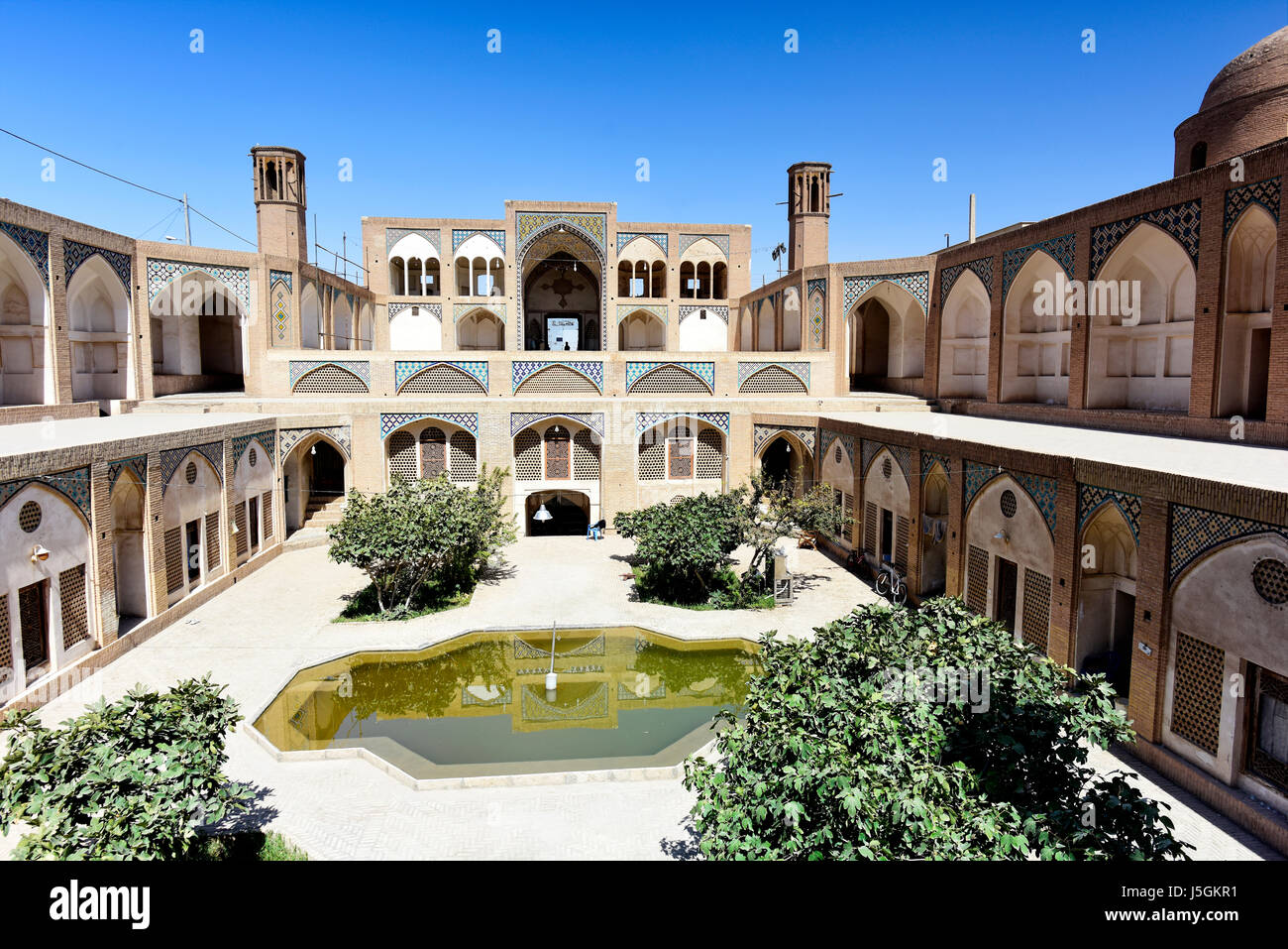 Agha Bozorg moschea, Kashan, Iran, Medio Oriente Foto Stock