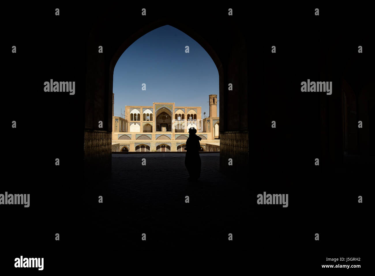 Agha Bozorg moschea, Kashan, Iran, Medio Oriente Foto Stock