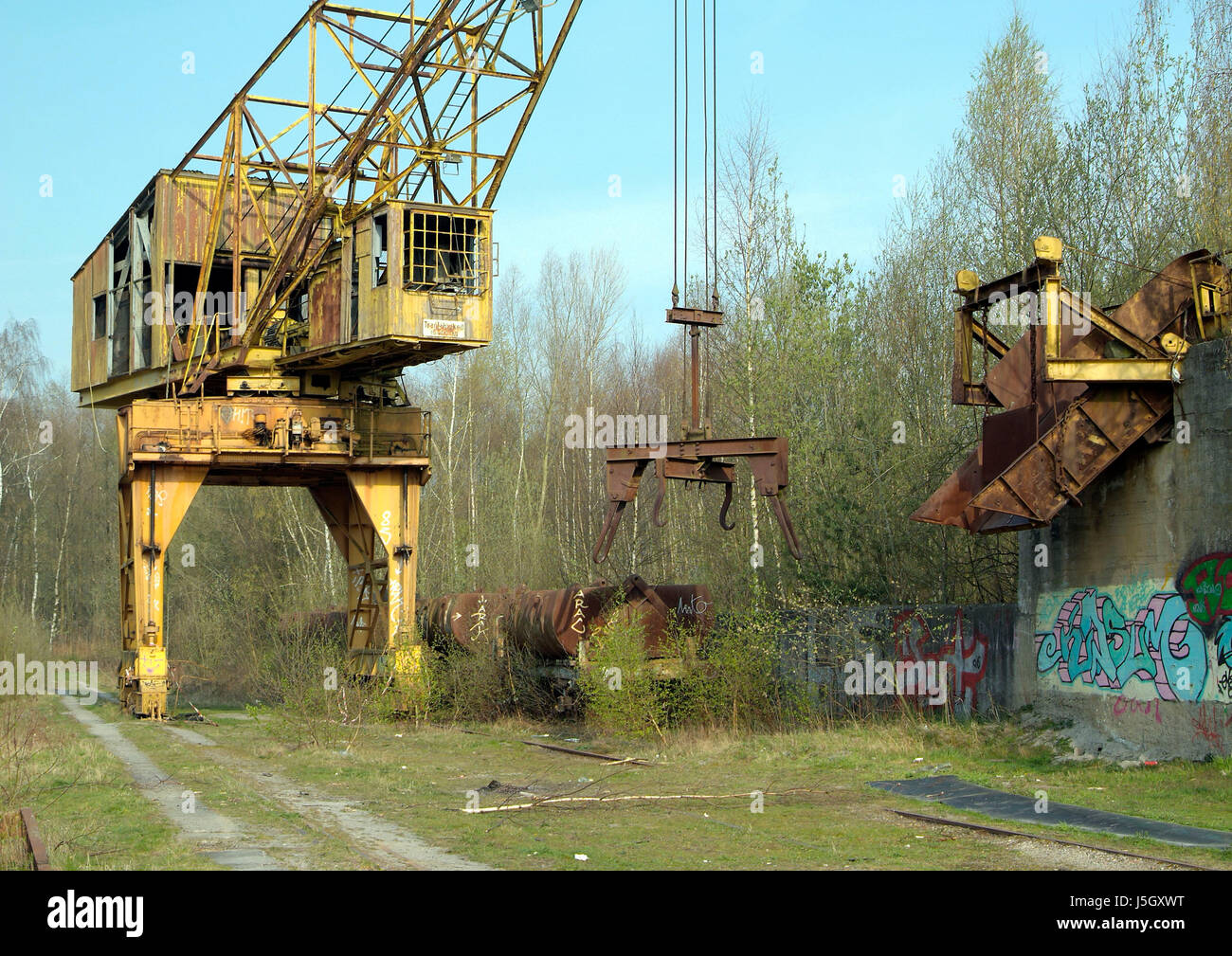 Gru portuale immagine 2 Foto Stock