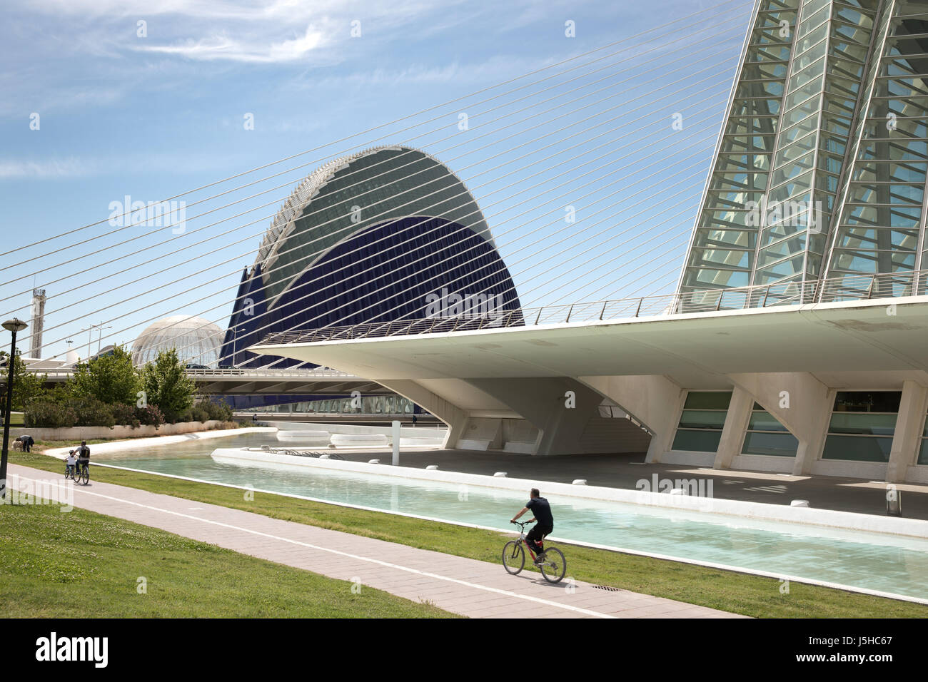 La Città delle Arti e delle Scienze di Valencia, Spagna. Foto Stock