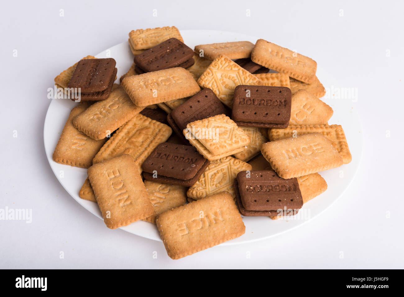 Una selezione di biscotti Foto Stock