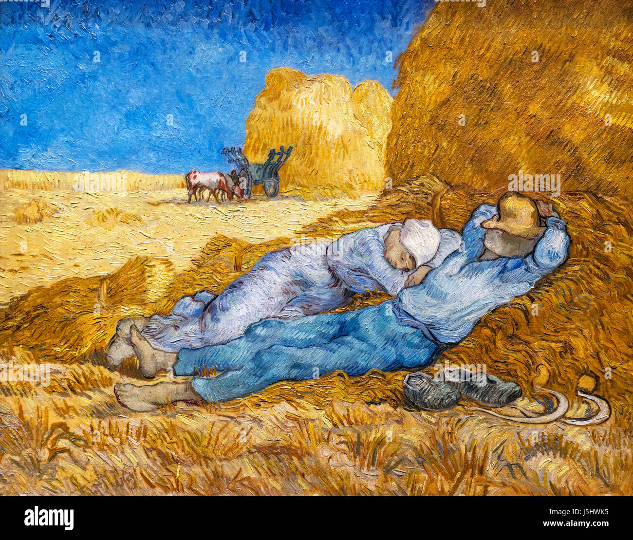Van Gogh pittura. La Meridienne (La Siesta) di Vincent van Gogh (1853-1890), olio su tela, c.1889-90 Foto Stock