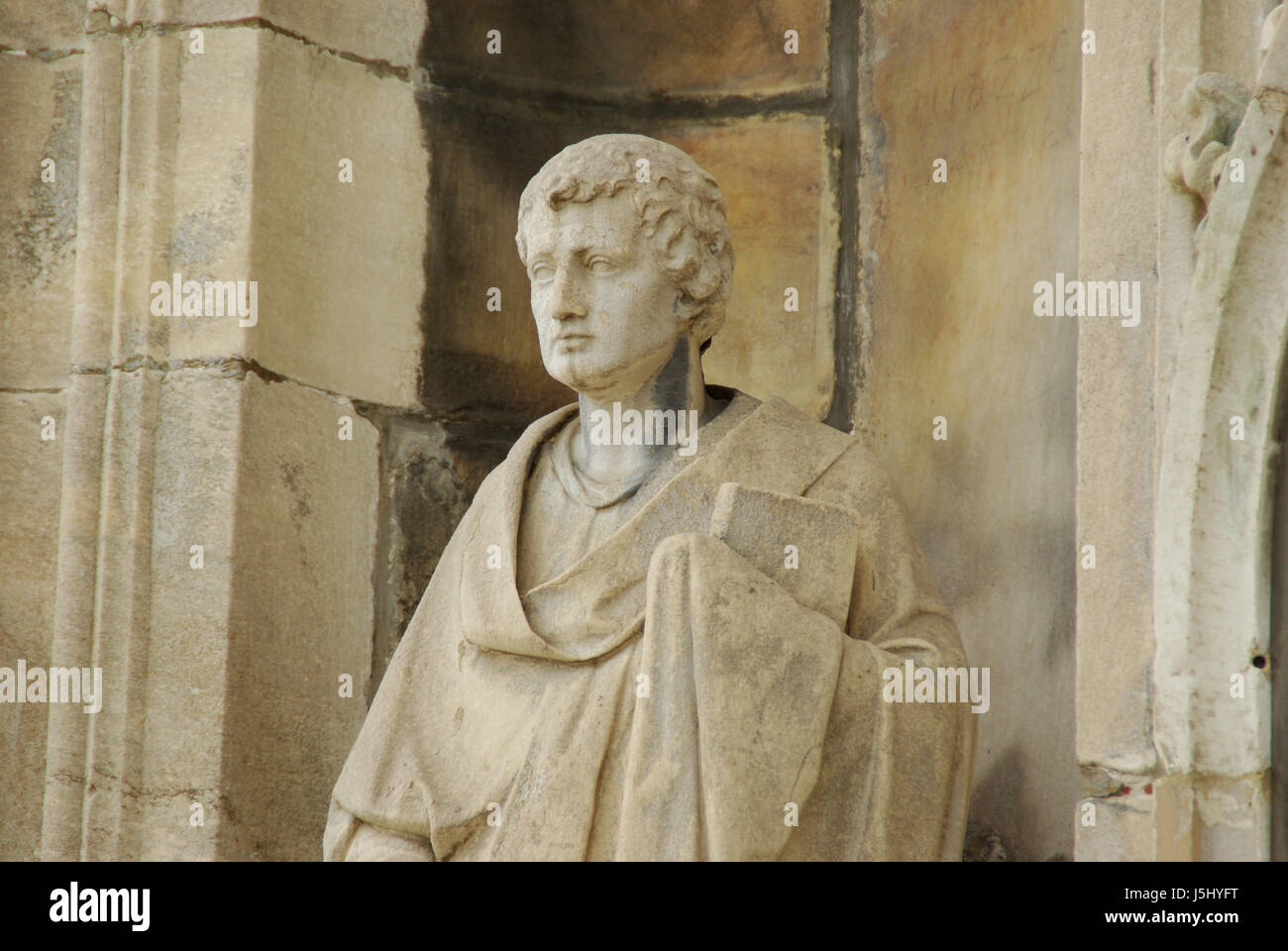 Arte storica famosa Cattedrale antica scultura barocca europa capitale torri Foto Stock