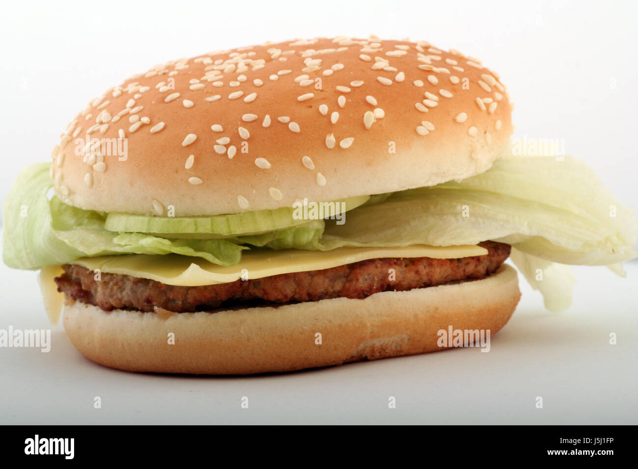 Cibo aliment gastronomia piatto unico un fast food calorie grassi hamburger  burger Foto stock - Alamy