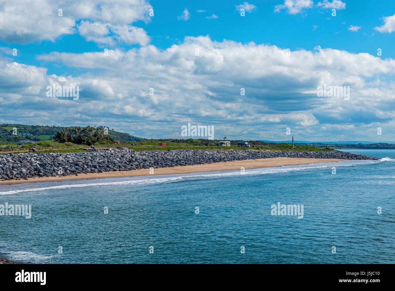 Spiaggia a Burry Port Carmarthenshire Galles del Sud Foto Stock