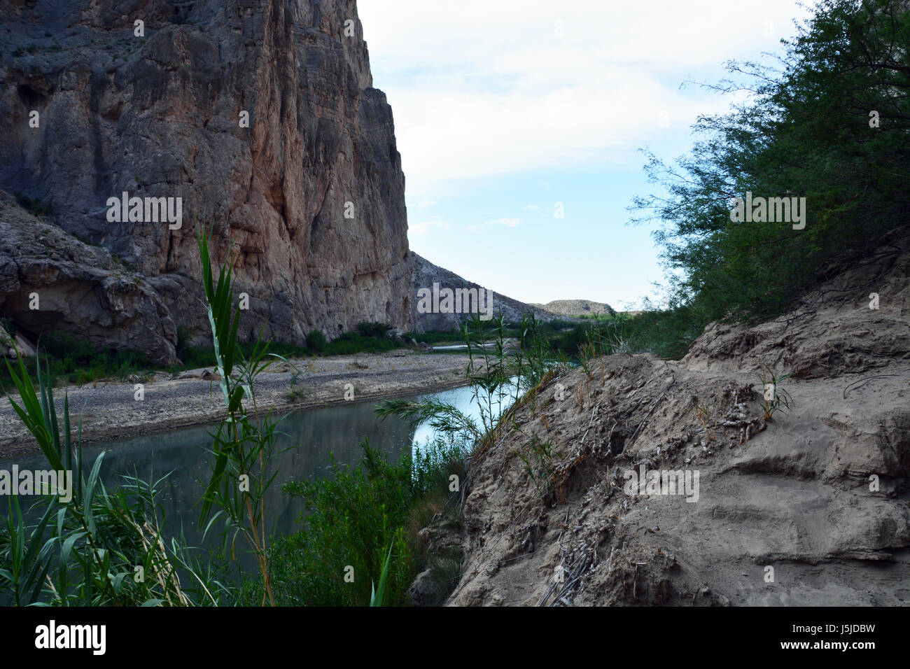 Boquillas Canyon all'estremità orientale del Parco nazionale di Big Bend costituisce la frontiera tra gli Stati Uniti e il Messico Foto Stock