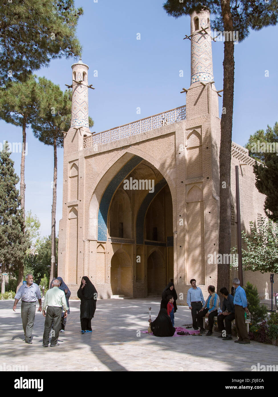 Santuario di onorare amu abdollah soqla, noto anche come shaing minareti santuario, Isfahan, Iran Foto Stock
