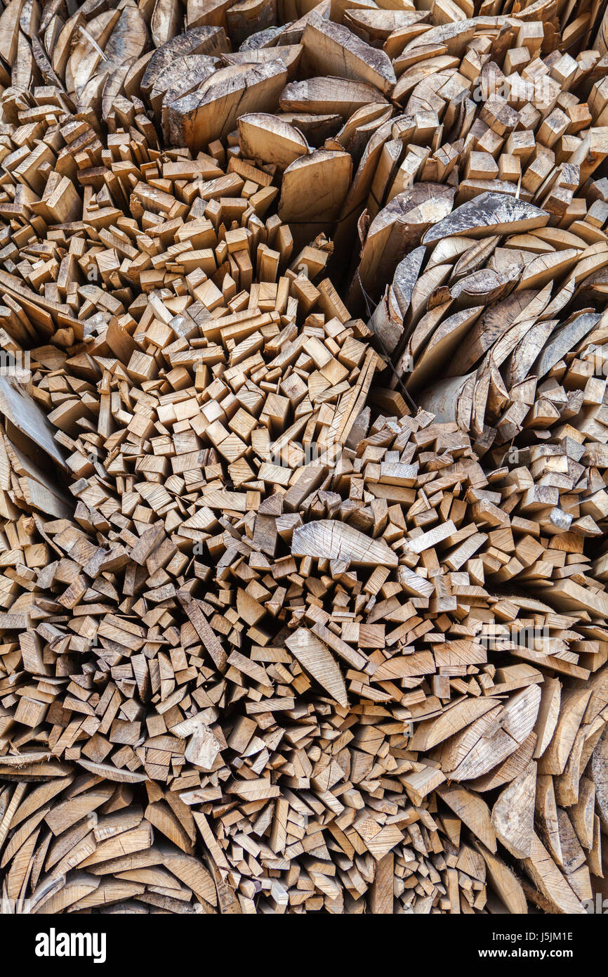 Pila di legno di faggio, Germania Foto Stock
