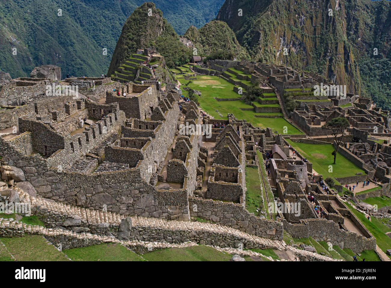 Le rovine di Machu Picchu, Perù Foto Stock