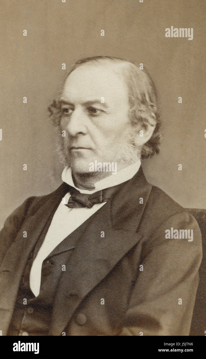 William Gladstone (1809-98), uomo politico britannico e primo ministro, Ritratto Foto Stock