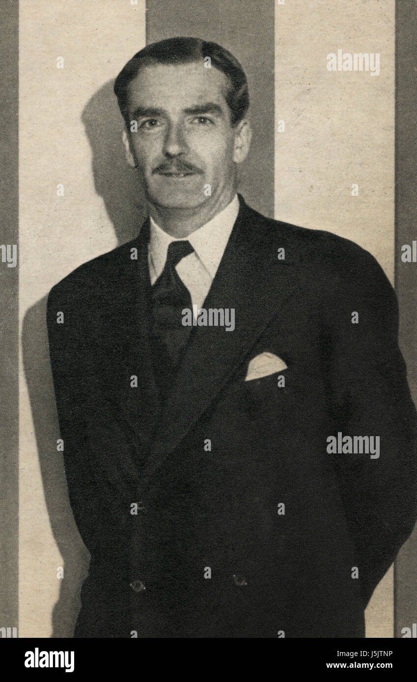 Anthony Eden (1897-1977), British politico conservatore e del Primo Ministro (1955-57), ritratto come Segretario di Stato per gli affari esteri durante la seconda guerra mondiale, 1941 Foto Stock