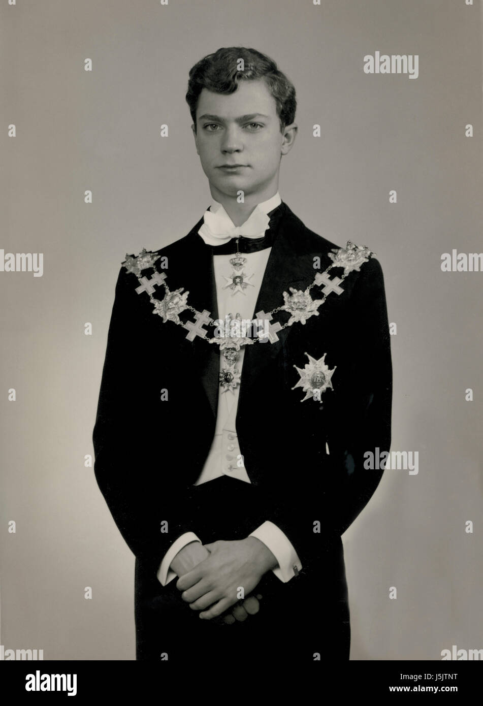 Crown Prince Carl Gustaf (più tardi Re Carlo XVI Gustavo di Svezia, Ritratto, 1965 Foto Stock