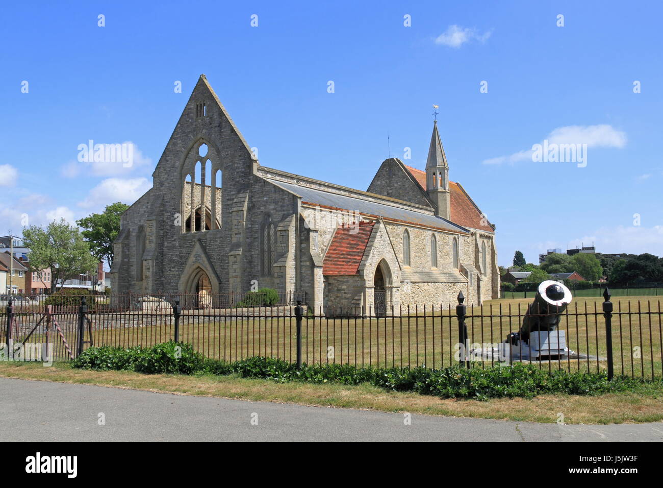 Royal chiesa Garrison, Grand Parade, Città Vecchia, Portsmouth, Hampshire, Inghilterra, Gran Bretagna, Regno Unito, Gran Bretagna, Europa Foto Stock