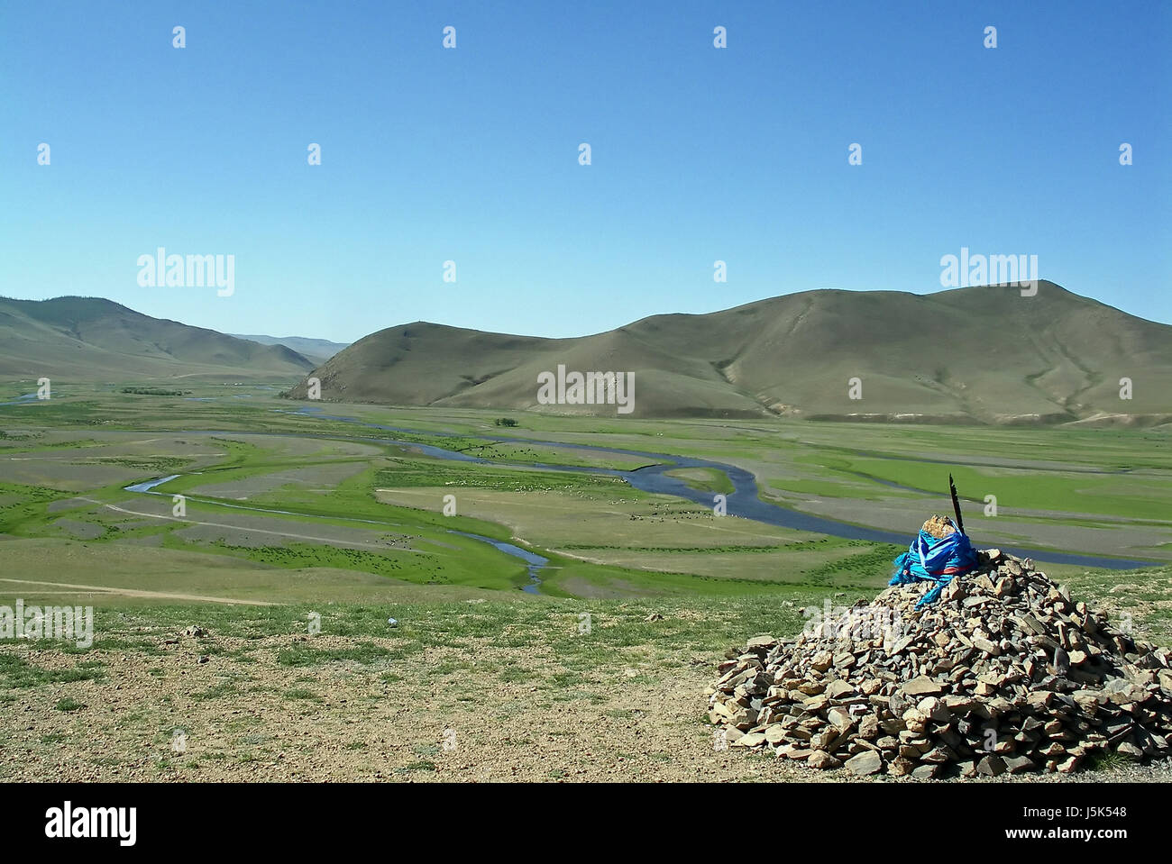 Religione Cultura Montagna stone asia mongolia valle altopiano di superstizione Foto Stock