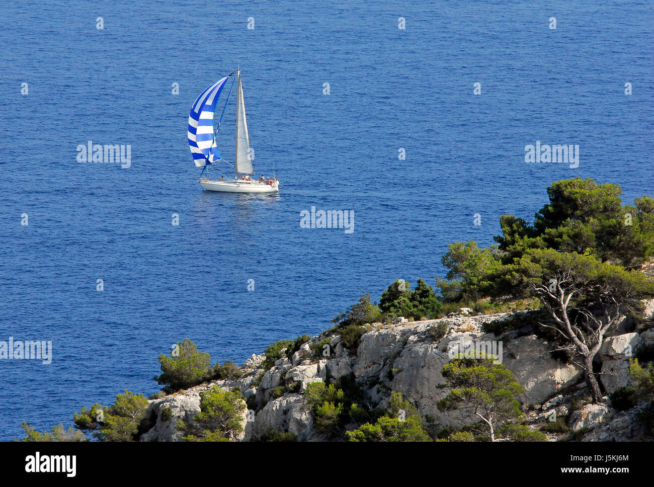 Casa vacanze vacanze vacanze vela mediterraneo Acqua acqua di sale di mare Foto Stock