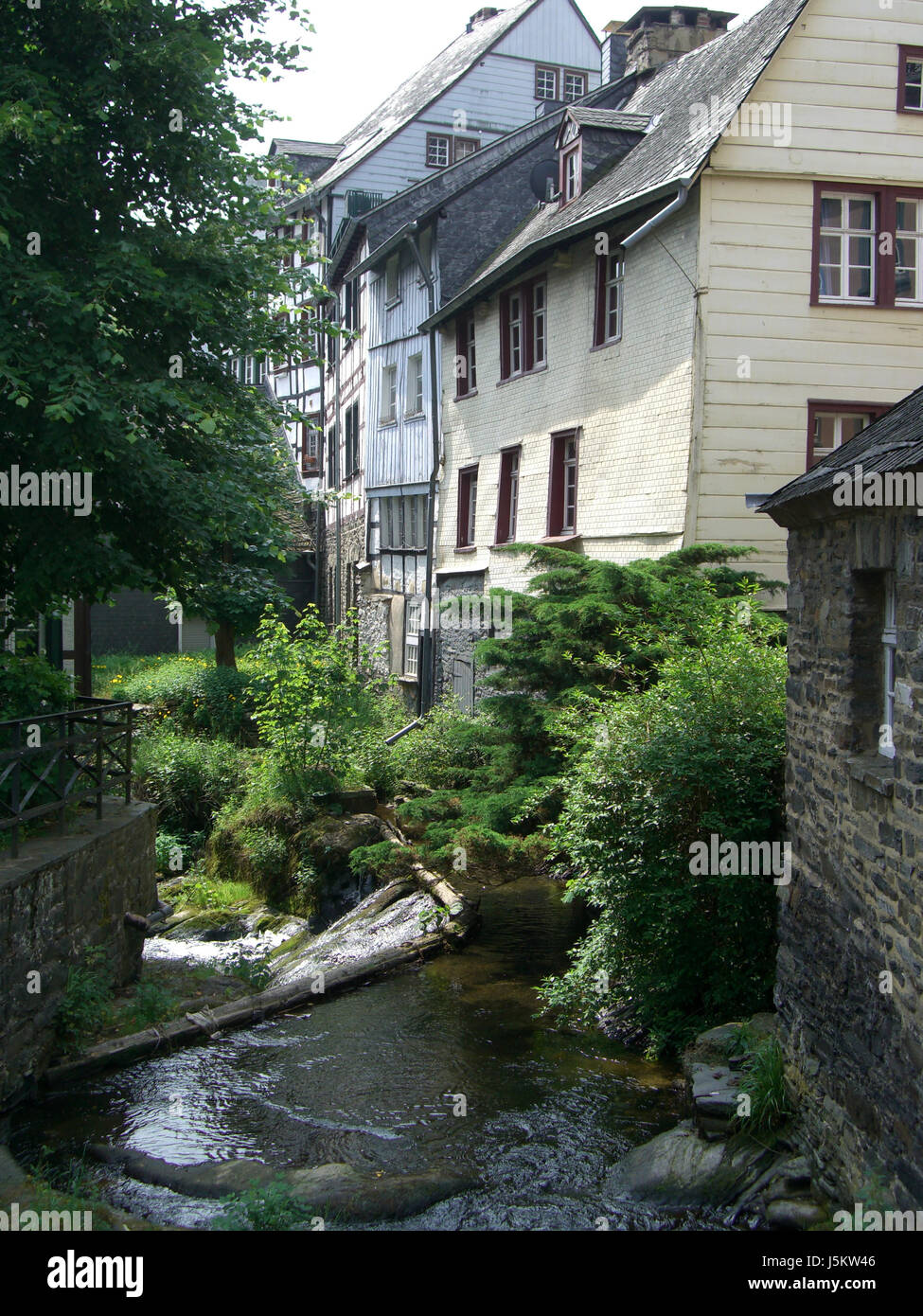 Intonaco storico bouldering centro termale monschau eifel Hohes Venn kreis Foto Stock