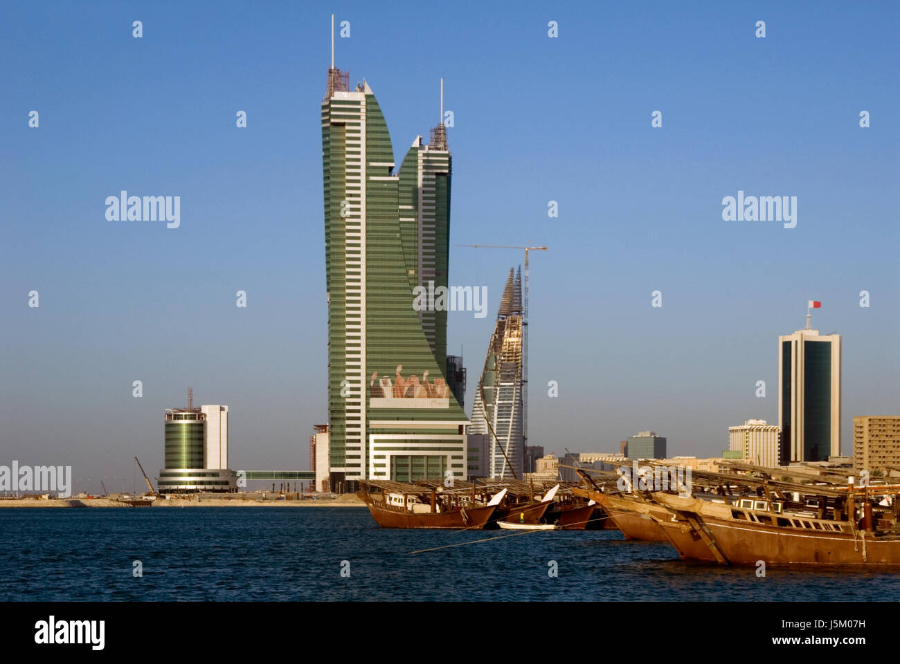 Bahrain financial Harbour e WTC Foto Stock