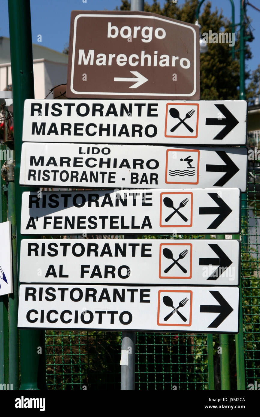 Ristoranti a Napoli marechiaro Foto Stock