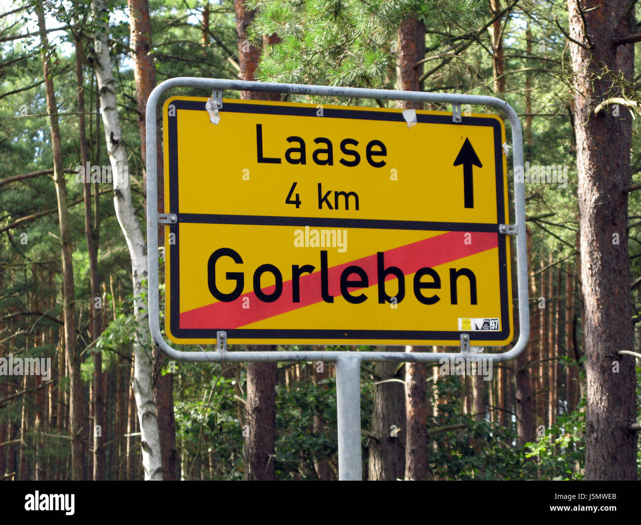 Atom entrepot atomico rifiuti atomica anti-nucleare attivista villaggio della comunità Foto Stock