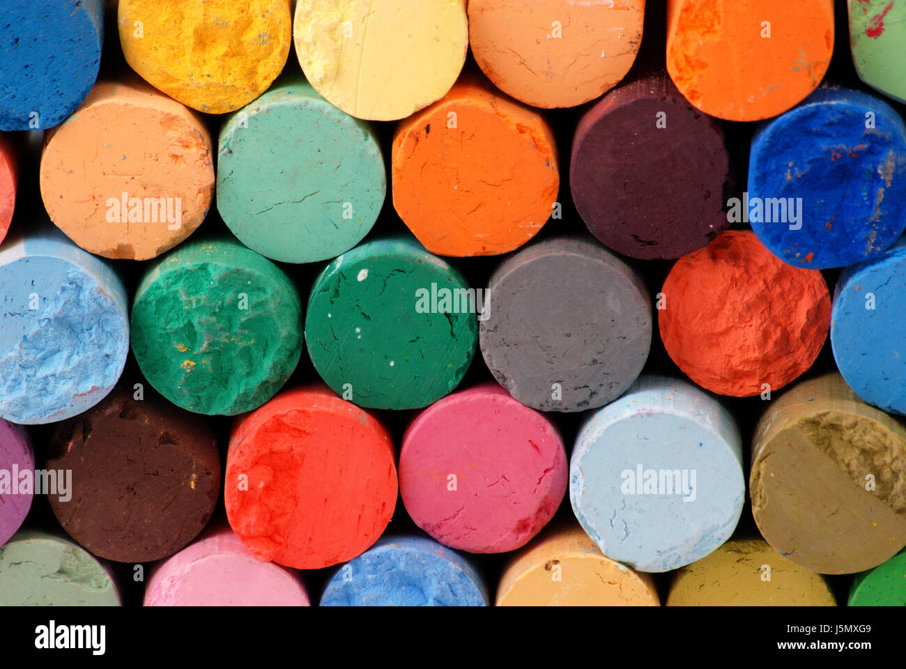 Arte colore fantasia pastello vernice colorata chalk creative creatività per la verniciatura Foto Stock