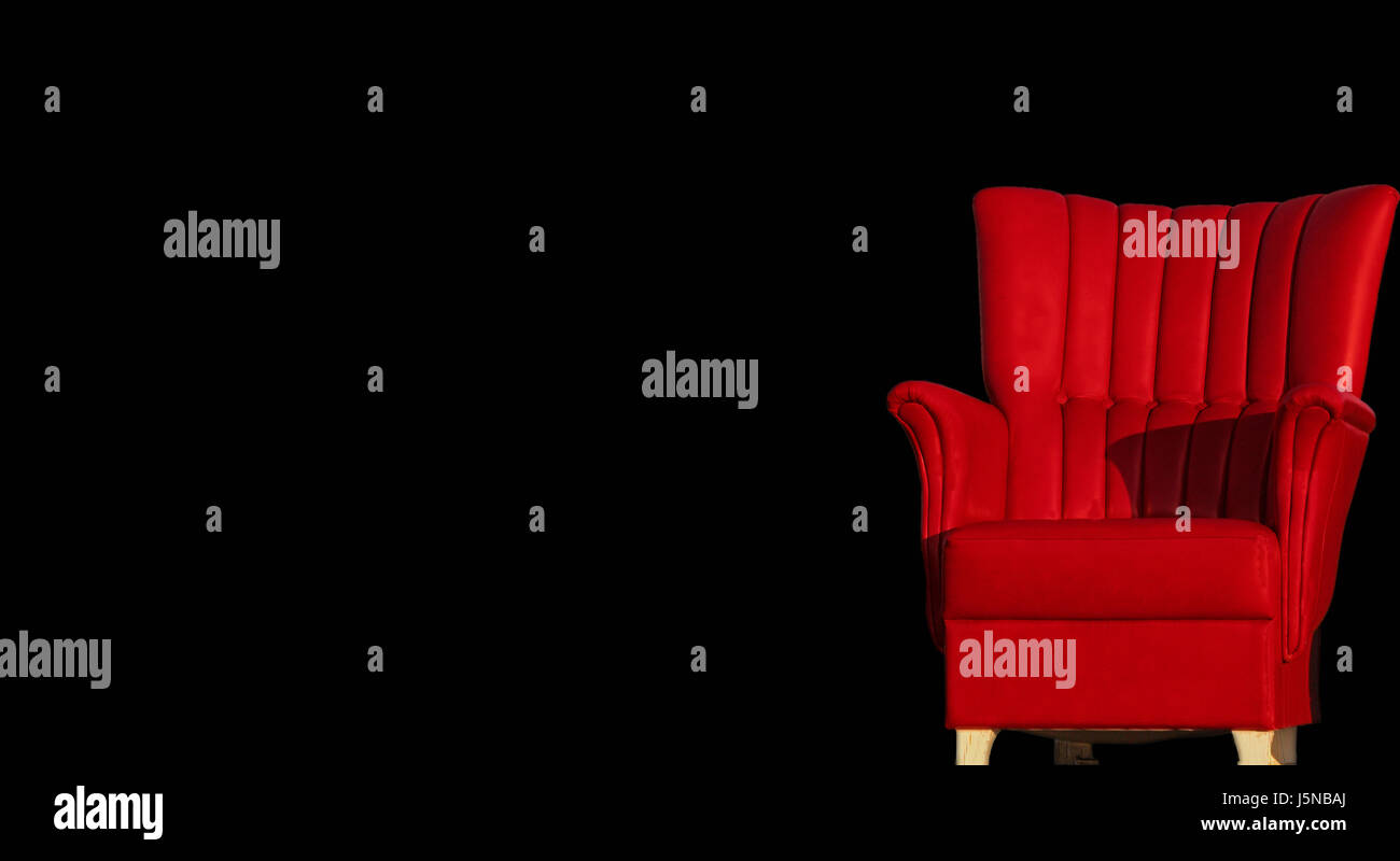 Poltrona,mobili,cuoio,sedile,mettere,seduta,sit,selleria,rosso,mbelhuser,polster Foto Stock