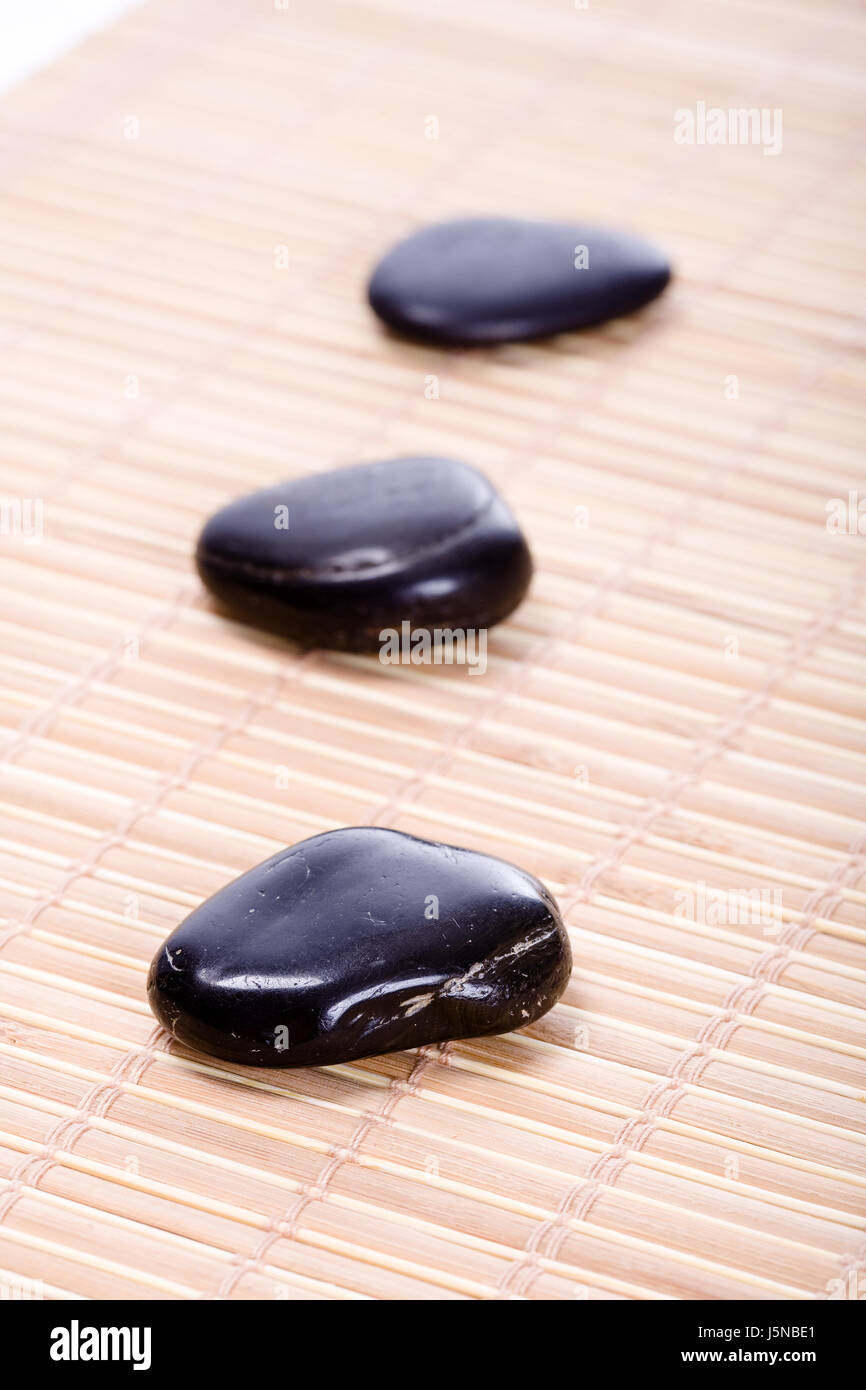 La religione di pietra di bambù tre brillante lucido meditazione silicico consecutivamente Foto Stock