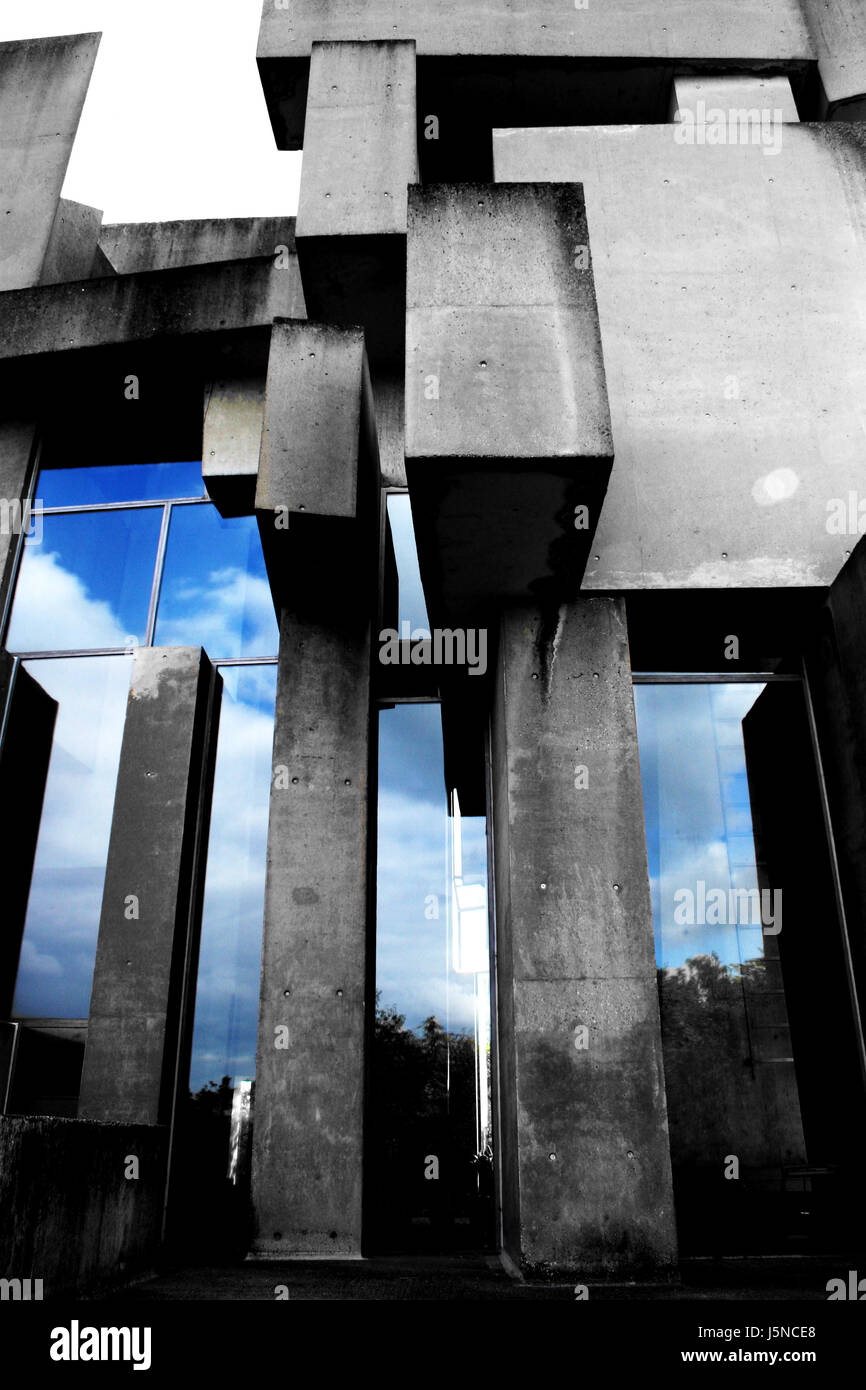 Chiesa bw concreto stile di costruzione di architettura in stile architettonico dyer Foto Stock