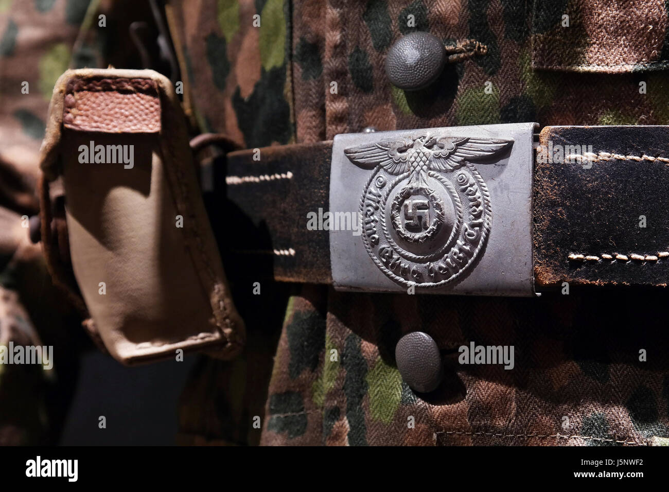 Uniformità della fibbia della cintura di sicurezza per i soldati nazisti Foto Stock