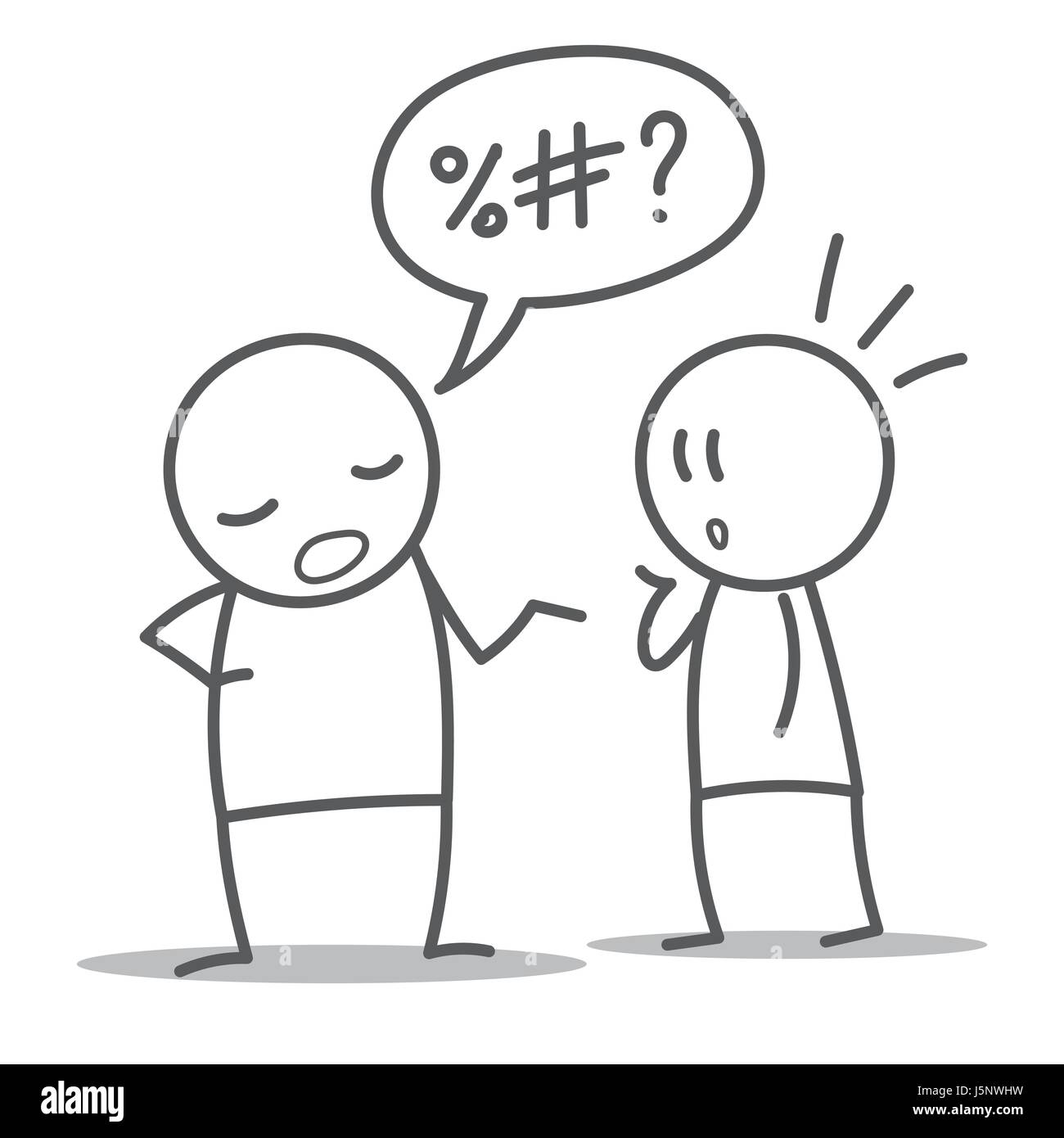 Parola di bocca concetto. Conversazione tra due persone. Illustrazione Vettoriale