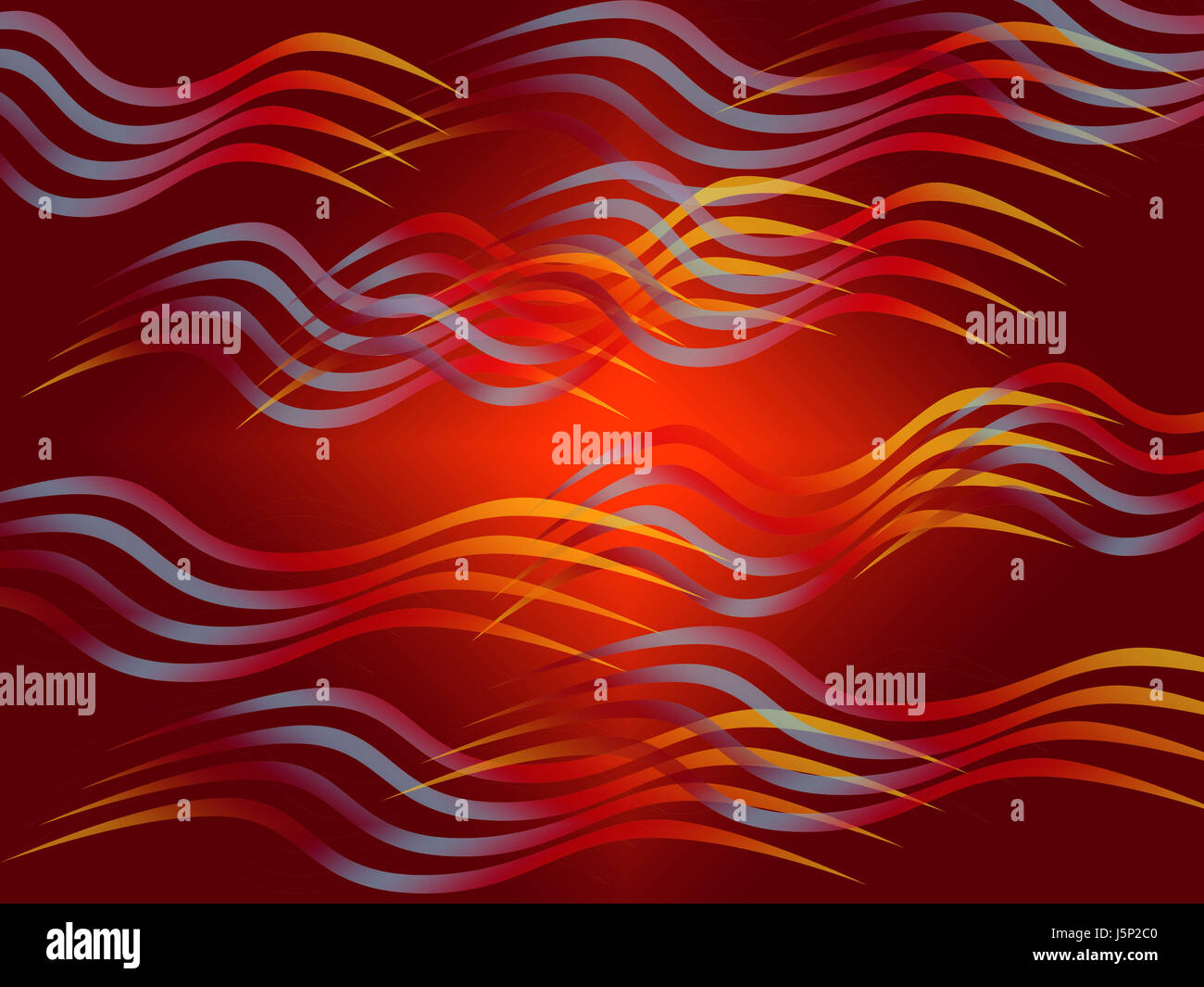 Colorato colorato splendida molteplici riccamente colorata linee onde incurvata Foto Stock