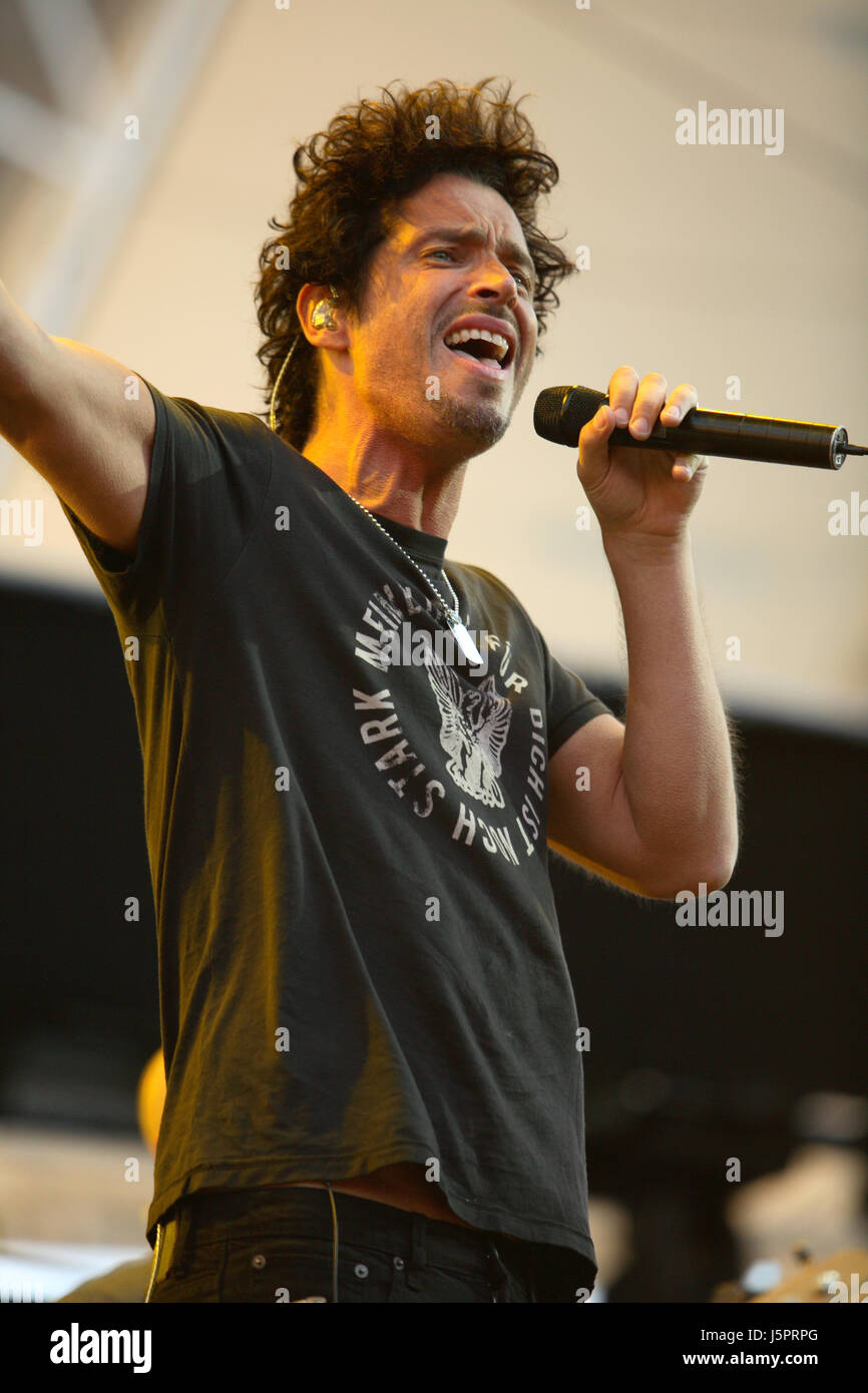 CHRIS CORNELL suonare dal vivo presso il KROQ L.A. Invasione a Home Depot Center di Carson, CA USA il 15 settembre 2007. Foto © Kevin Estrada/Media punzone Foto Stock