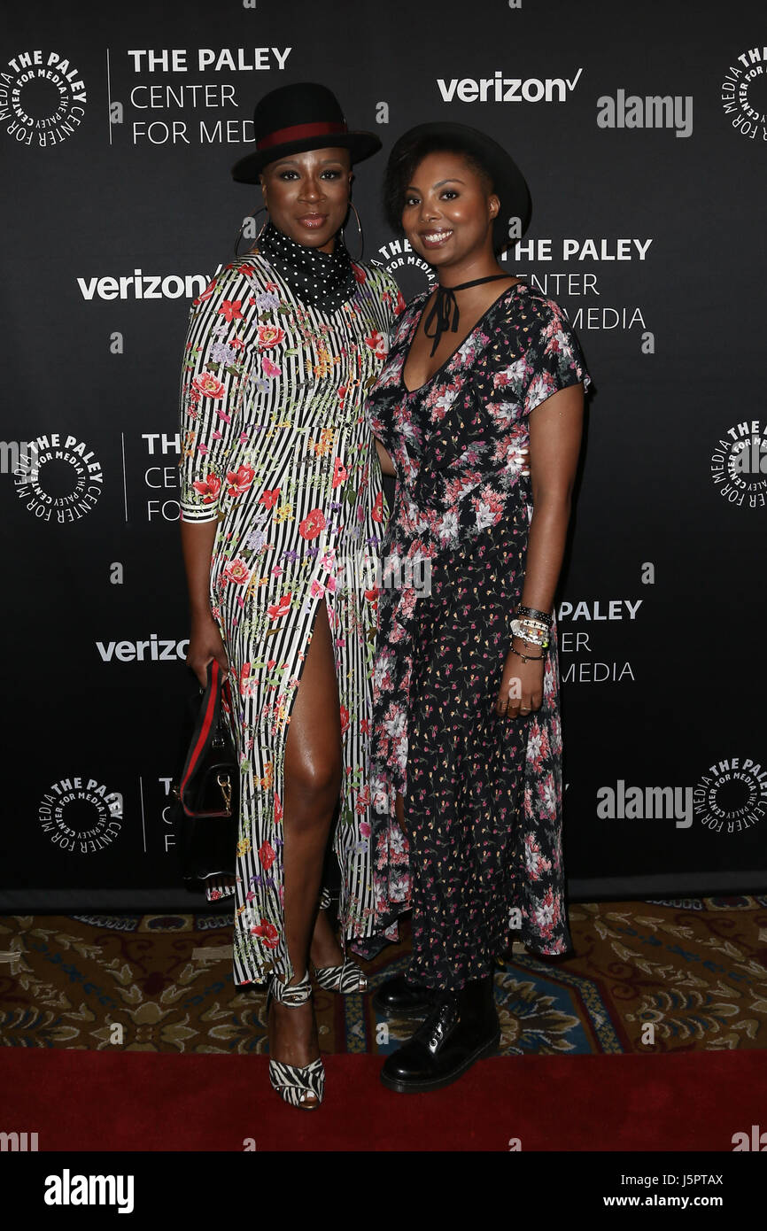 New York, Stati Uniti d'America. 18 Maggio, 2017. Aisha cerve (L) e Misha Green frequentare il Paley onori: celebrando le donne in televisione a Cipriani Wall Street, 17 maggio 2017 a New York, NY, STATI UNITI D'AMERICA. Credito: AKPhoto/Alamy Live News Foto Stock