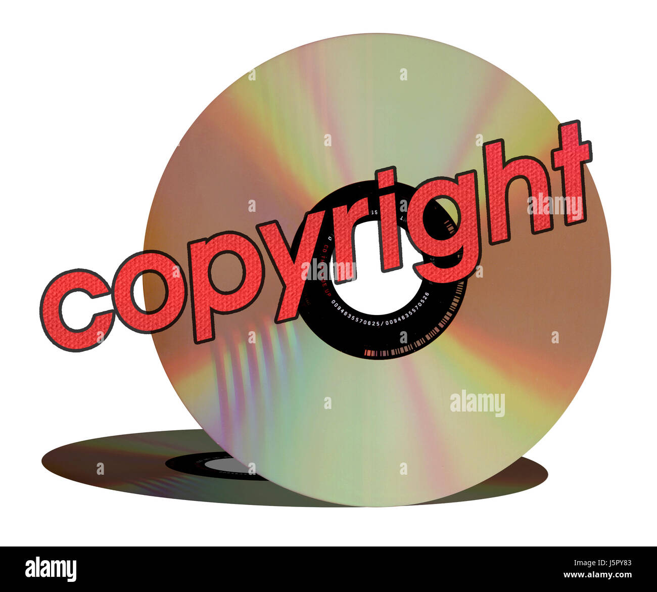 Il CD di musica giusta rivendicazione dischetto download diritto di riproduzione illegale di copyright Foto Stock