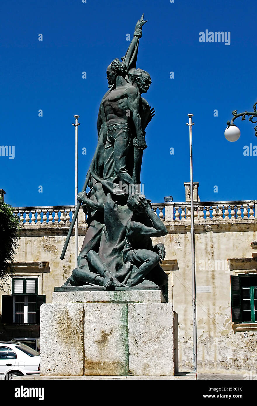 Monumento di capitale di liberazione di malta a dispetto del successo di bronzo vittoria win Foto Stock