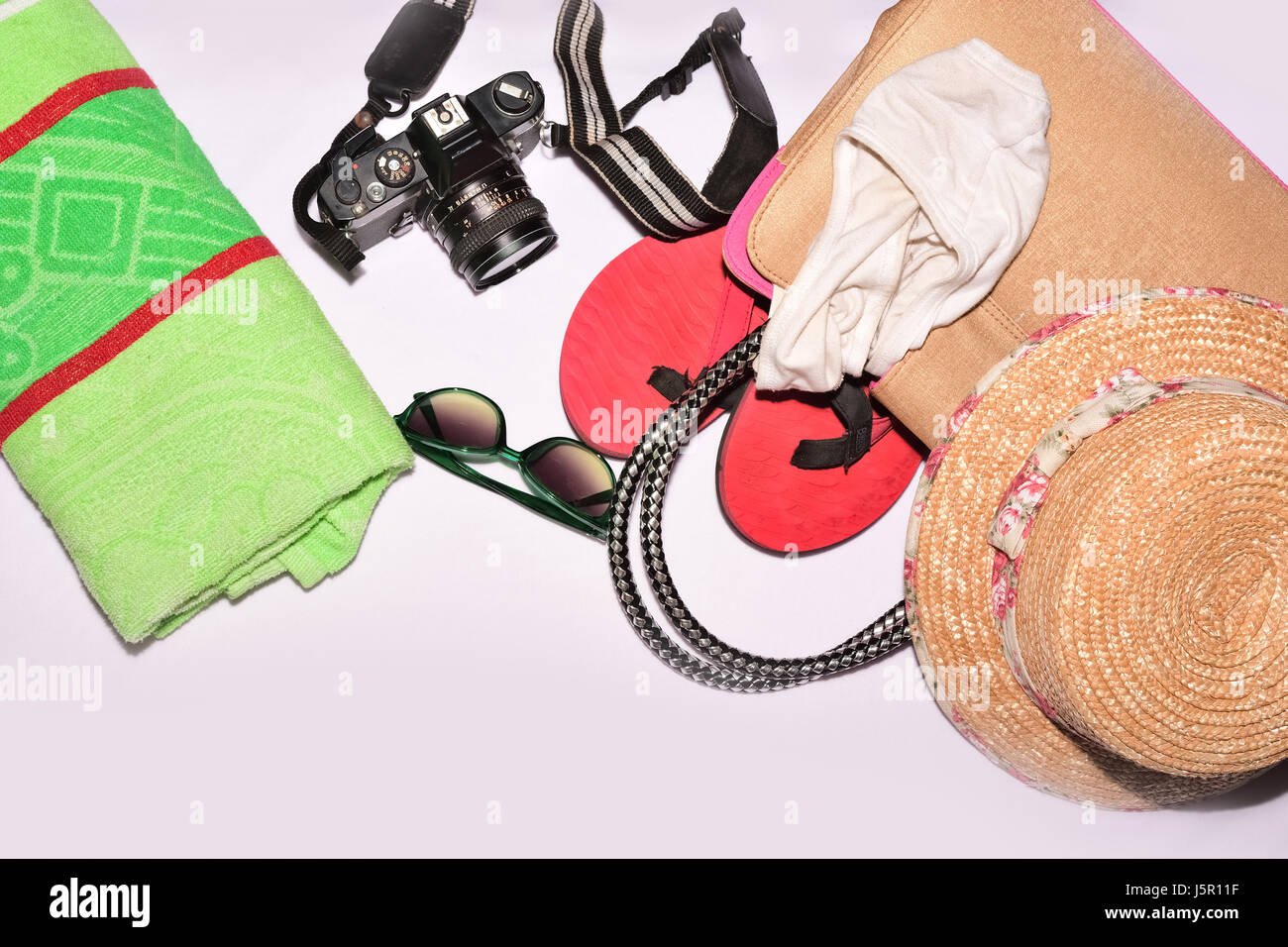 Accessori per la spiaggia Foto Stock