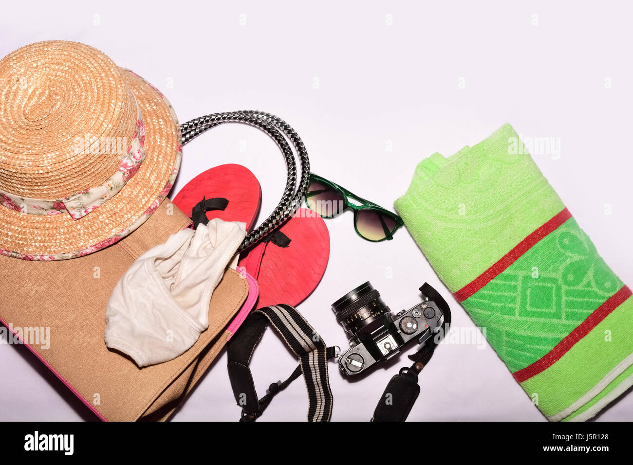Accessori per la spiaggia Foto Stock