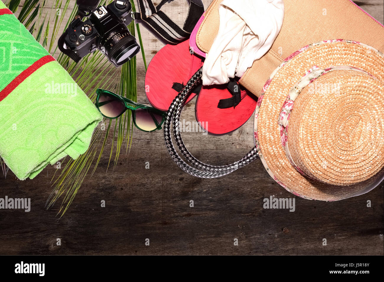 Accessori per la spiaggia Foto Stock