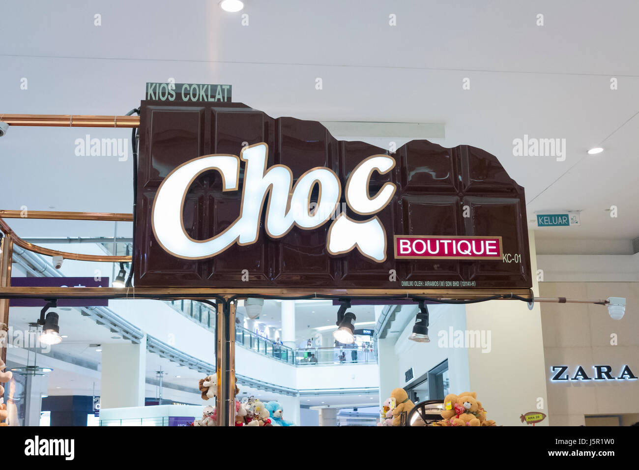 Choc boutique, Malaysia Foto Stock